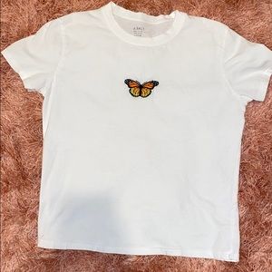 Brandy/ John Galt  Butterfly Graphic Tee